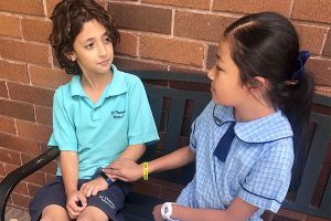 St Therese Catholic Primary School Mascot Student Showcase Student Wellbeing You Can Sit With Me Program